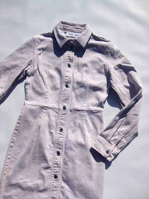 Женское Samsoe Samsoe Платье Белое Джинс 36