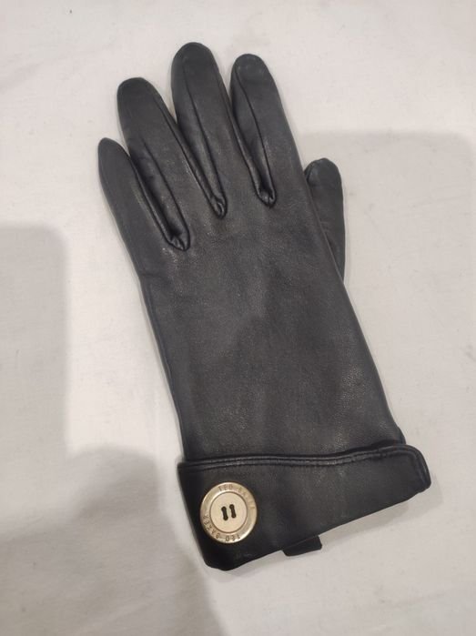 Unisex Ted Baker Guanti Neri Pelle 7