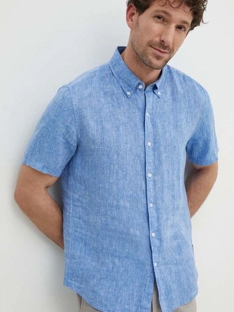 Мужской Hugo Boss Рубашка Синяя 42