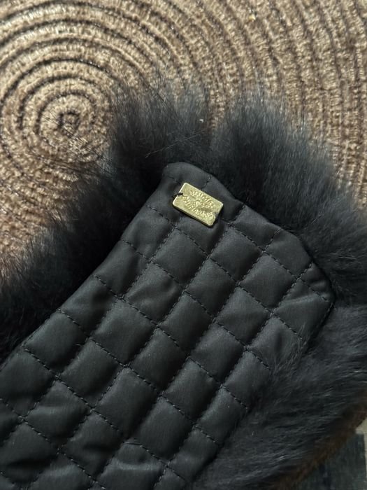 Damen Blugirl Blumarine Pelzkragen Schwarz 38