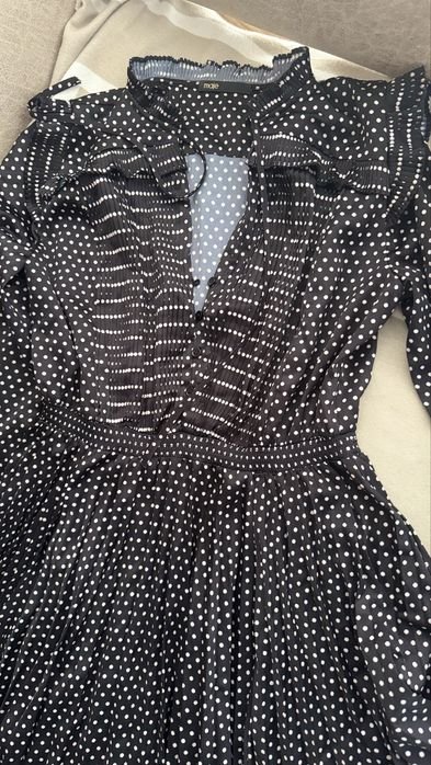 Damen Maje Kleid Schwarz Chiffon 38