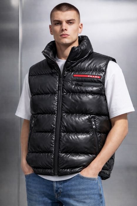 Homme Prada Gilet Noir 38