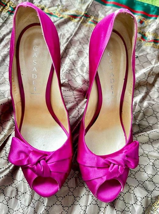 Женские Casadei Туфли Розовые Сатин 39.5