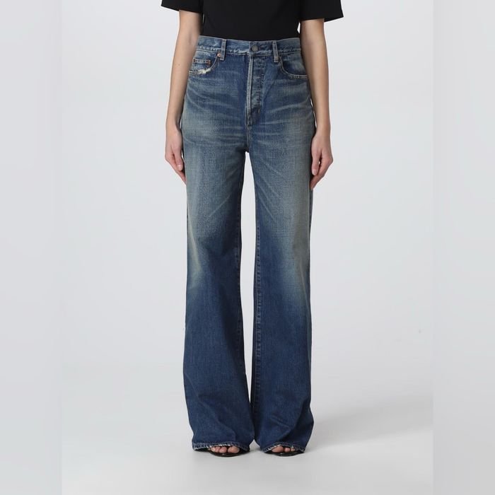 Femme Saint Laurent Jeans Bleu Marine 27