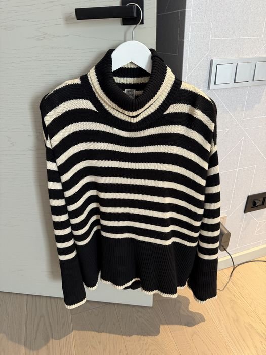 Damen Toteme Pullover Schwarz Weiße Streifen 36