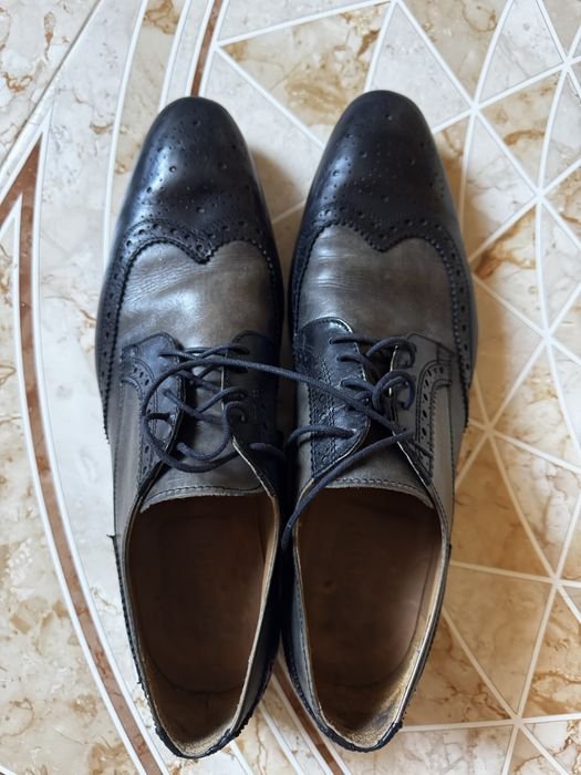 Мужские Pollini Туфли Чёрный Натуральная кожа 45