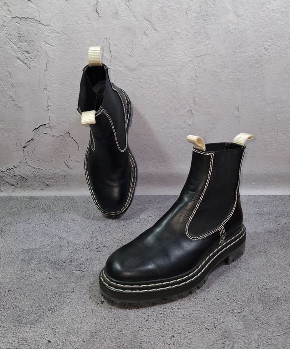 Женские Proenza Schouler Ботинки Черные Кожа 39