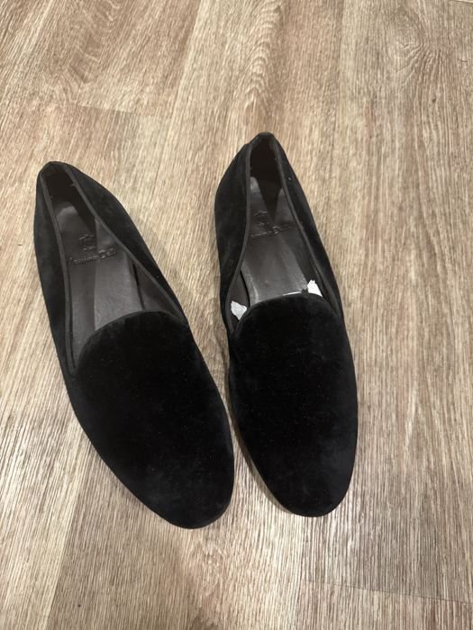 Мужской Massimo Dutti Лоферы Чёрный Замша 42