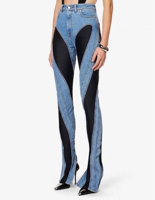 Женские Mugler Джинсы Тёмно-синие 38