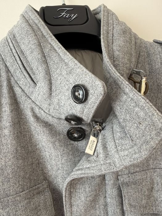 Мужской Boggi Fay Zegna Куртка Серый Шерсть 40
