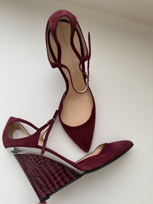 Женские Casadei Туфли Бордовый Натуральная кожа 40