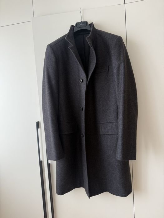 Men Hugo Boss Coat Grey Wool 38