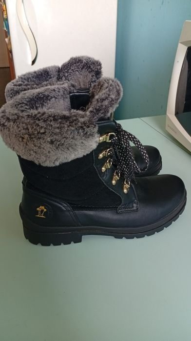 Женские Panama Jack Ботинки Чёрные Кожа 39