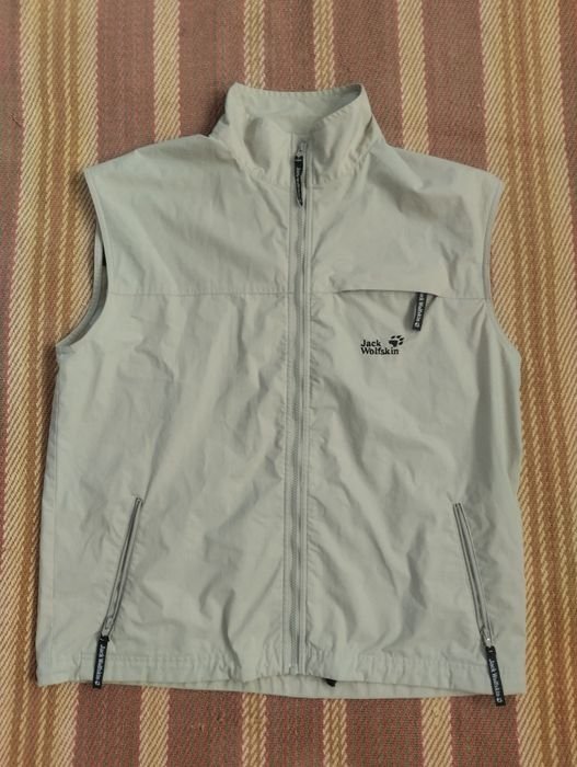 Uomo Jack Wolfskin Gilet Grigio 42