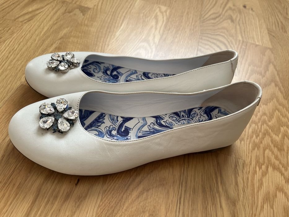 Женские Dolce & Gabbana Балетки Белые 37