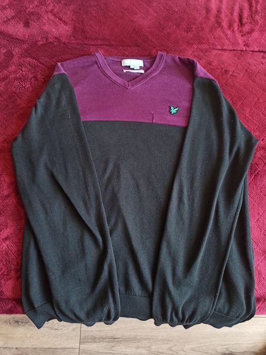 Мужской Lyle Scott Свитер Черно-фиолетовый 42
