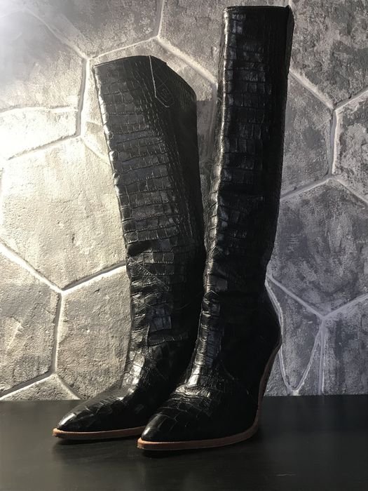 Женские Fendi Ботинки Чёрные Кожа 39