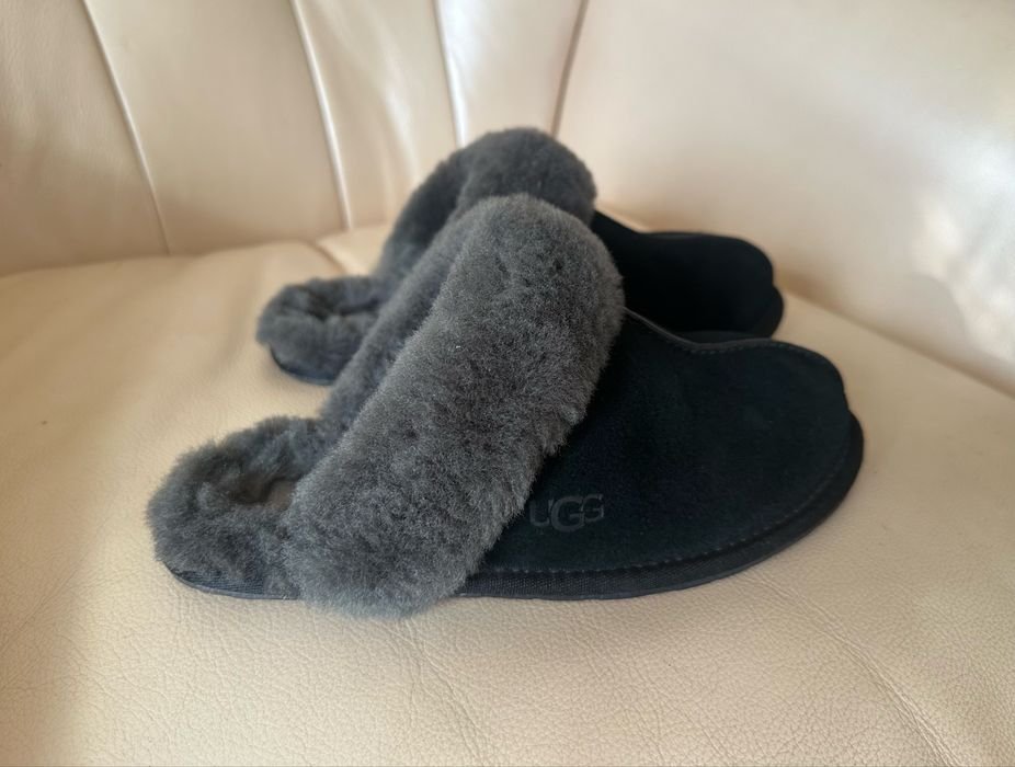 Женские Ugg Scuffette Чёрные Замша 36