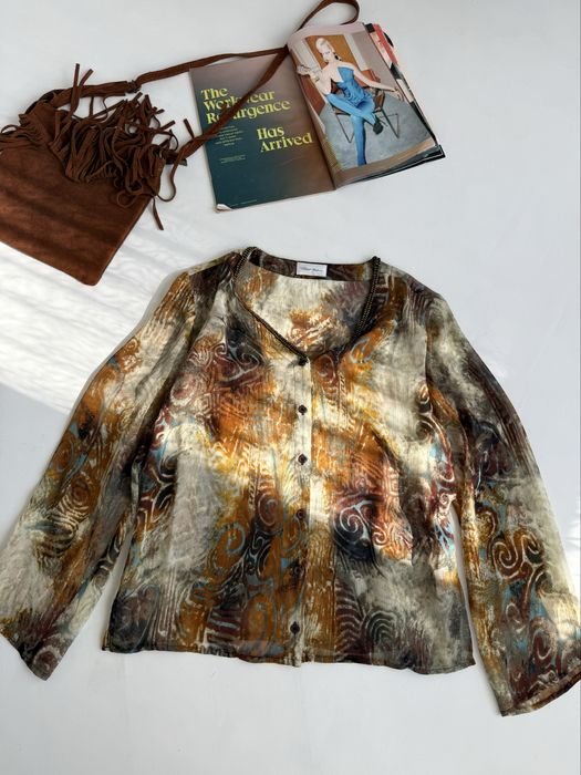 Donna Peter Hahn Camicia Multicolore Setà 38