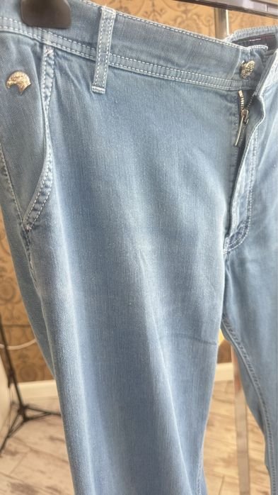 Мужской Stefano Ricci Джинсы Бежевые Лен 52