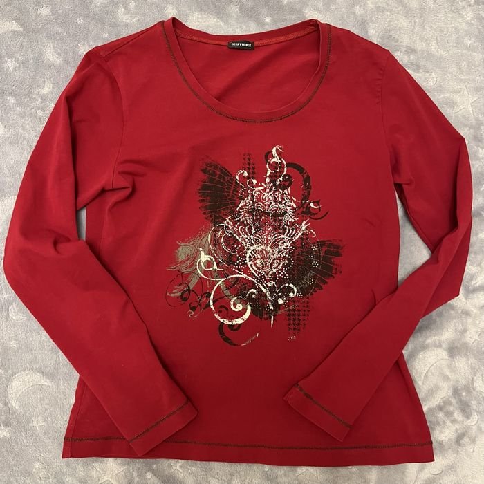 Женский Gerry Weber Свитер Красный Хлопок 36