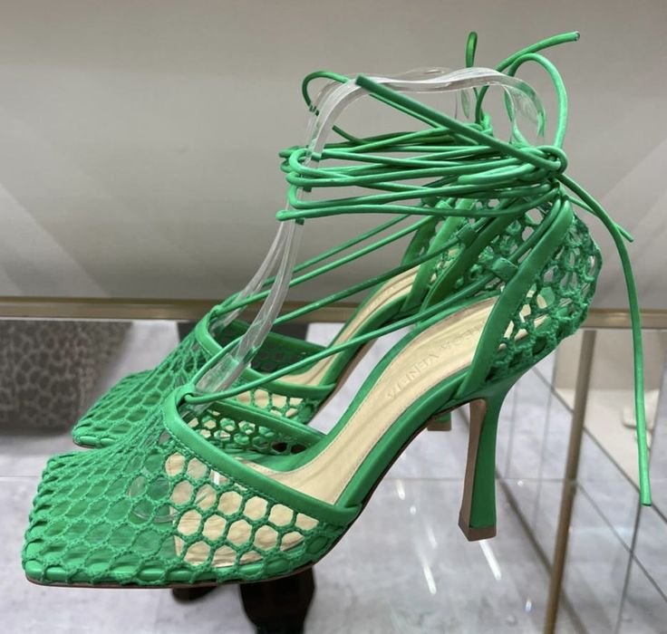 Женские Bottega Veneta Босоножки Зелёный 37