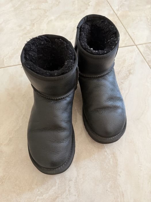 Femme Ugg Bottes Noires Cuir 38