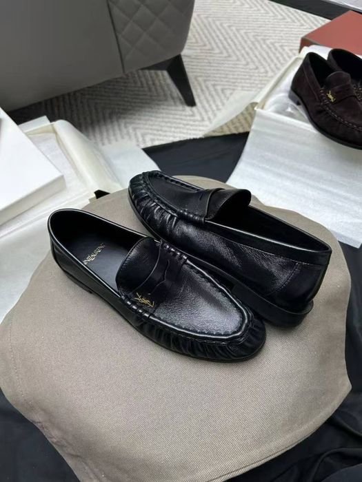 Donna YSL Saint Laurent Mocassini Neri Pelle