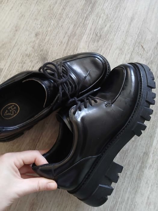 Женские ASH Лоферы Чёрные Кожа 38