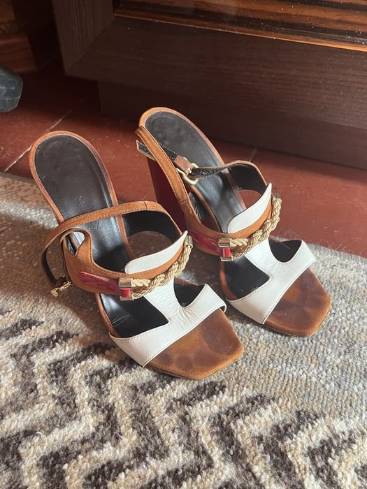 Женские Casadei Туфли Коричневый Кожа 37