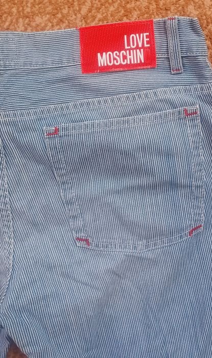 Мужские Moschino Джинсы Тёмно-синие Деним 36