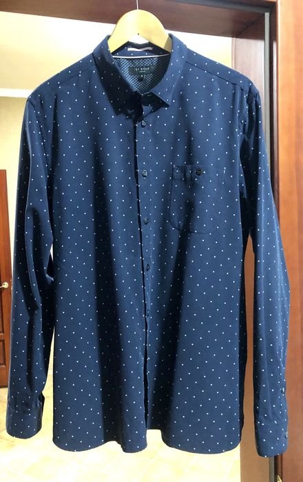 Мужская Ted Baker Рубашка Тёмно-синий 44