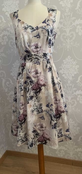 Женское Платье Многоцветное Шелк 34