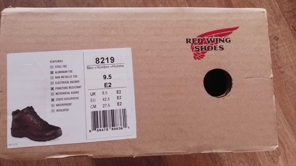 Men Red Wing Shoes Boots Red Leather 42.5