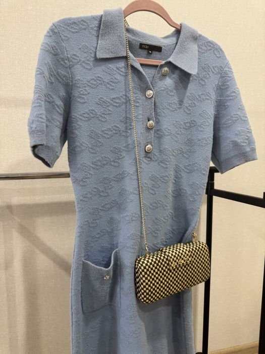 Damen Maje Kleid Blau 38