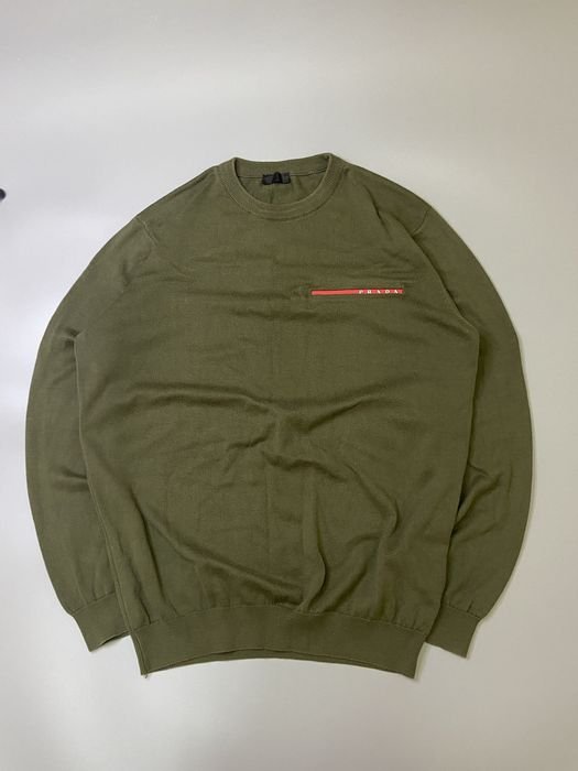 Men Prada Sweater Green 38