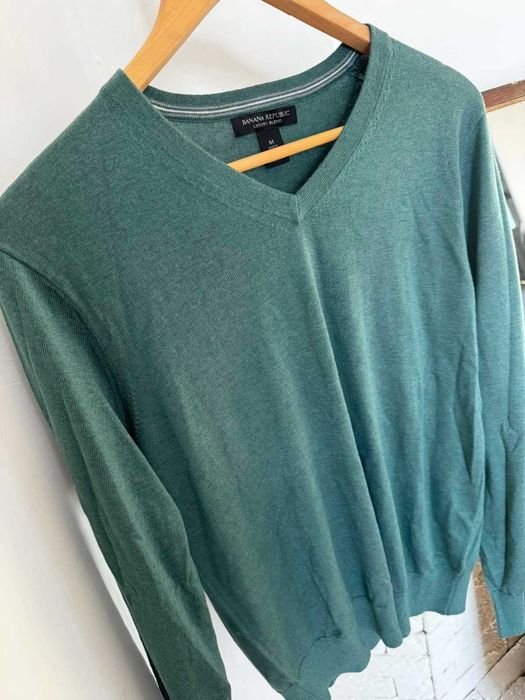 Мужской Calvin Klein Свитер Зелёный Хлопок 38