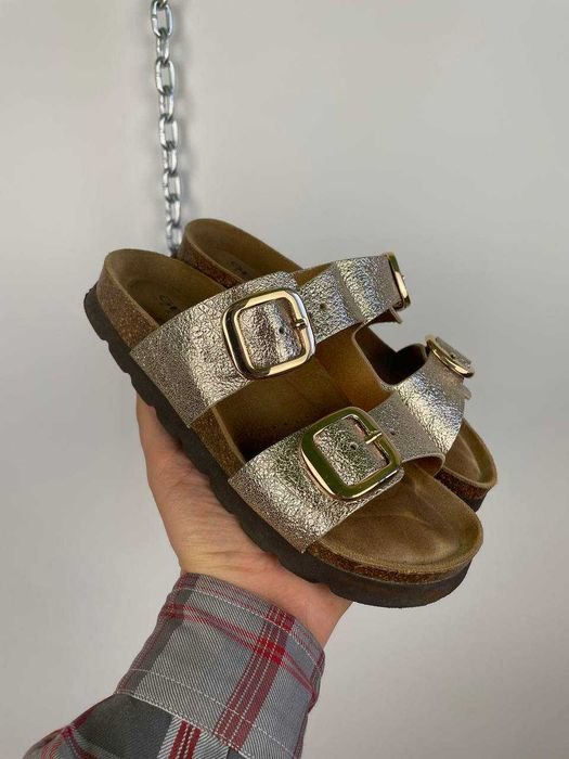 Женские Geox Шлепанцы Золотые 36