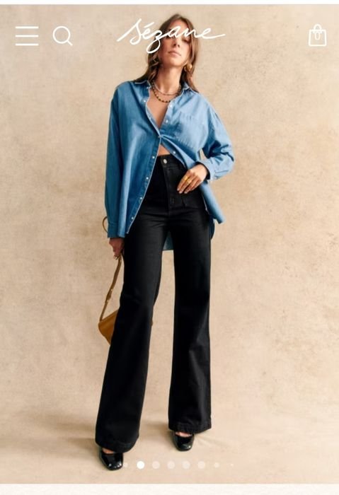 Женские Sezane Джинсы Чёрные 40