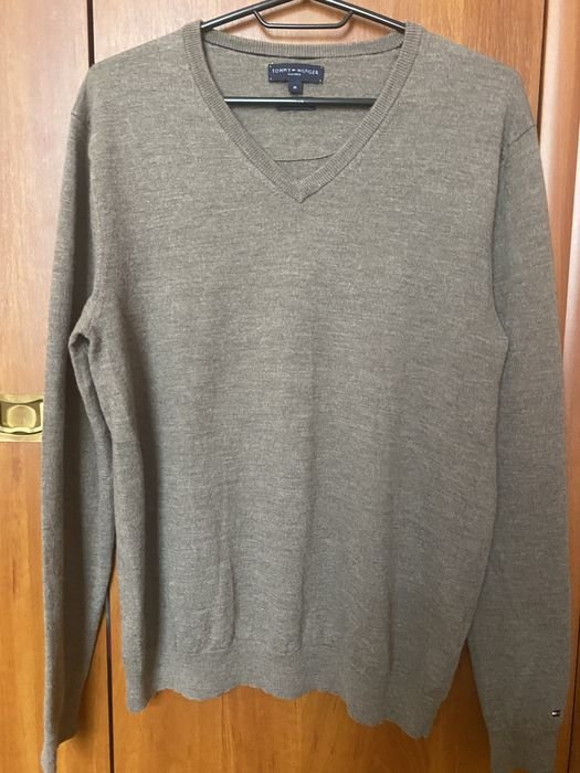 Uomo Tommy Hilfiger Maglione Marrone Lana 38