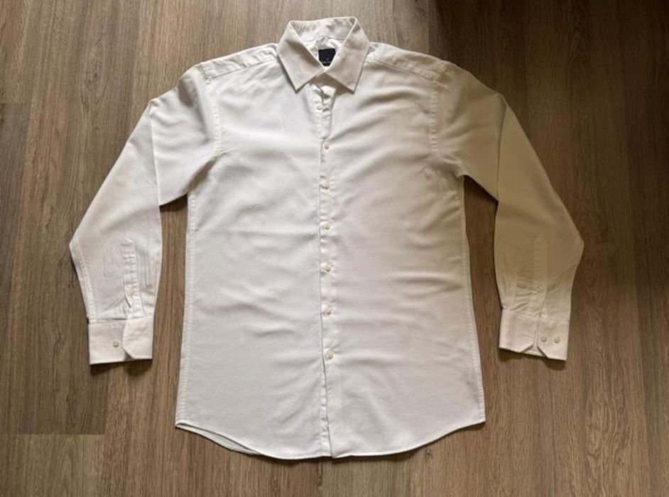 Мужской Daniel Hechter Рубашка Белая Хлопок 40