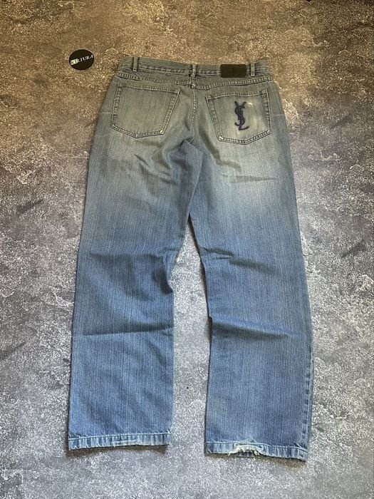 Женские Yves Saint Laurent Джинсы Синий  