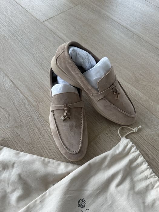 Donna Loro Piana Mocassini Beige Suede 37