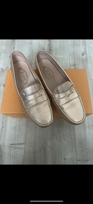 Damen Tod's Slipper Gold Leder 38