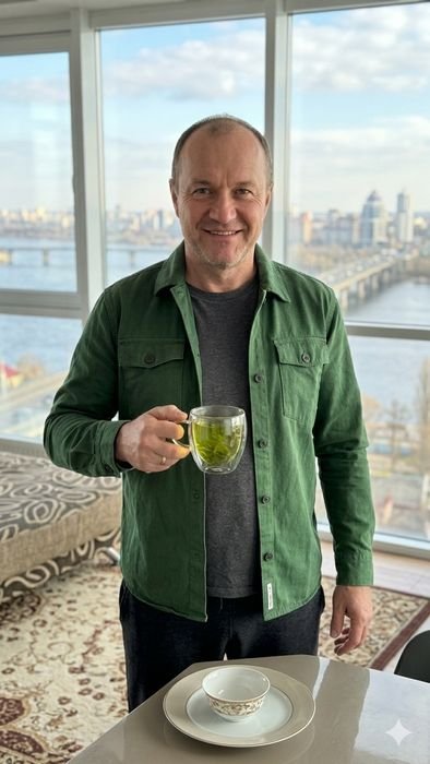 Мужская Minimum Сорочка Зелёная Деним 38