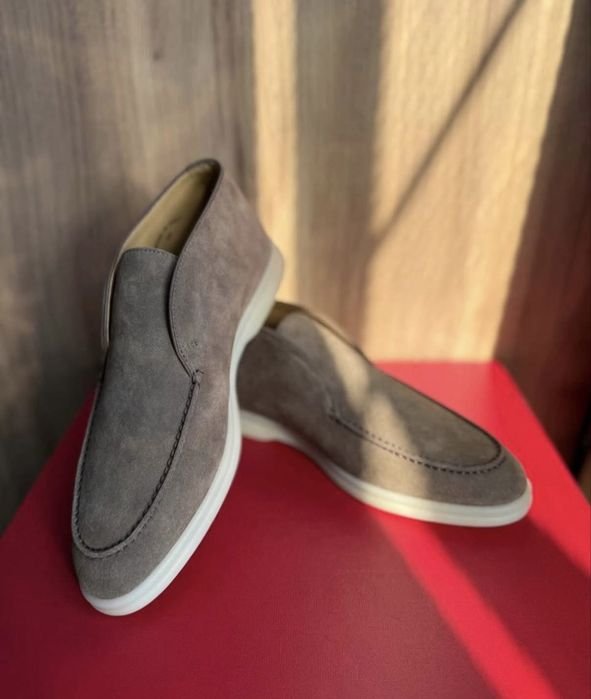 Femme Loro Piana Mocassins Marron Suède 40