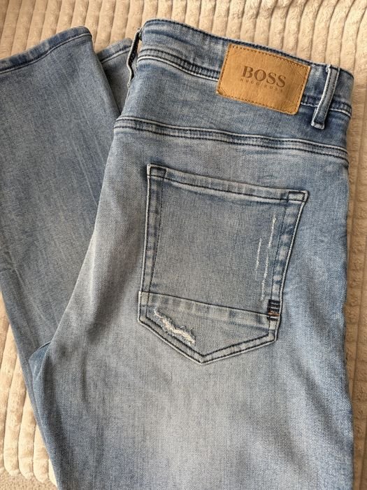 Мужской Hugo Boss Джинсы Тёмно-синий Джинс Інший