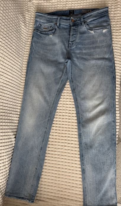 Мужской Hugo Boss Джинсы Тёмно-синий Джинс Інший