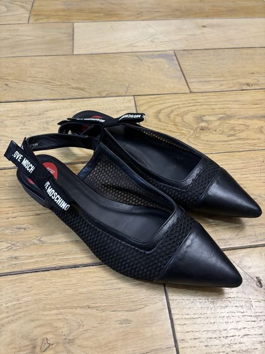 Женские Love Moschino Балетки Чёрные