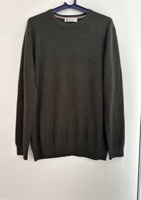 Uomo Brunello Cucinelli Maglione Verde Scuro M